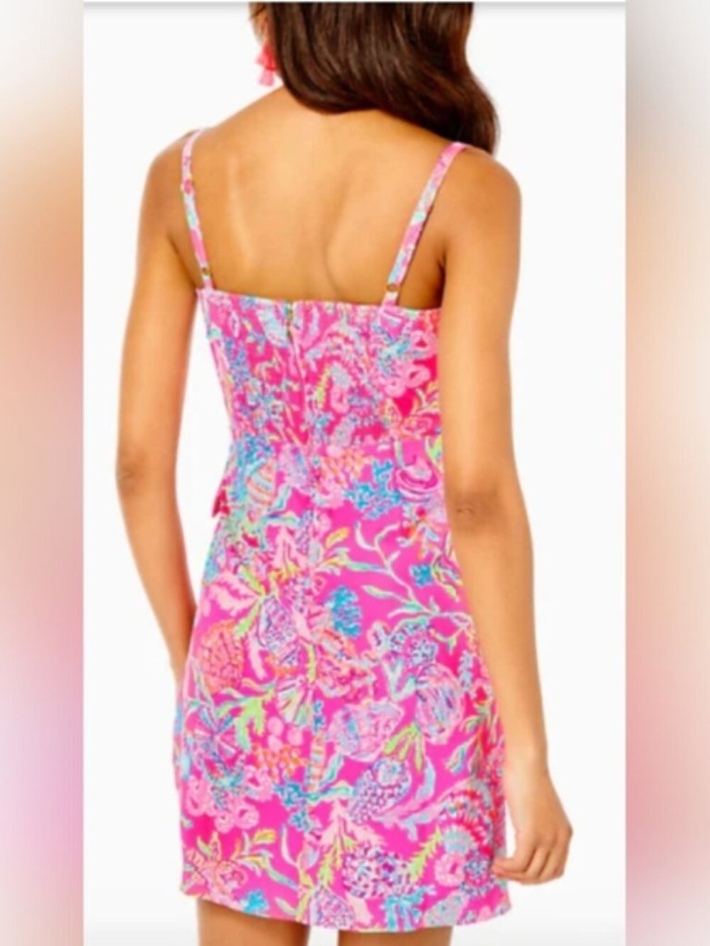 Lilly Pulitzer Scarlet Stretch Dress Pink Isle Print: Shell Me Something Good - Picture 4 of 12